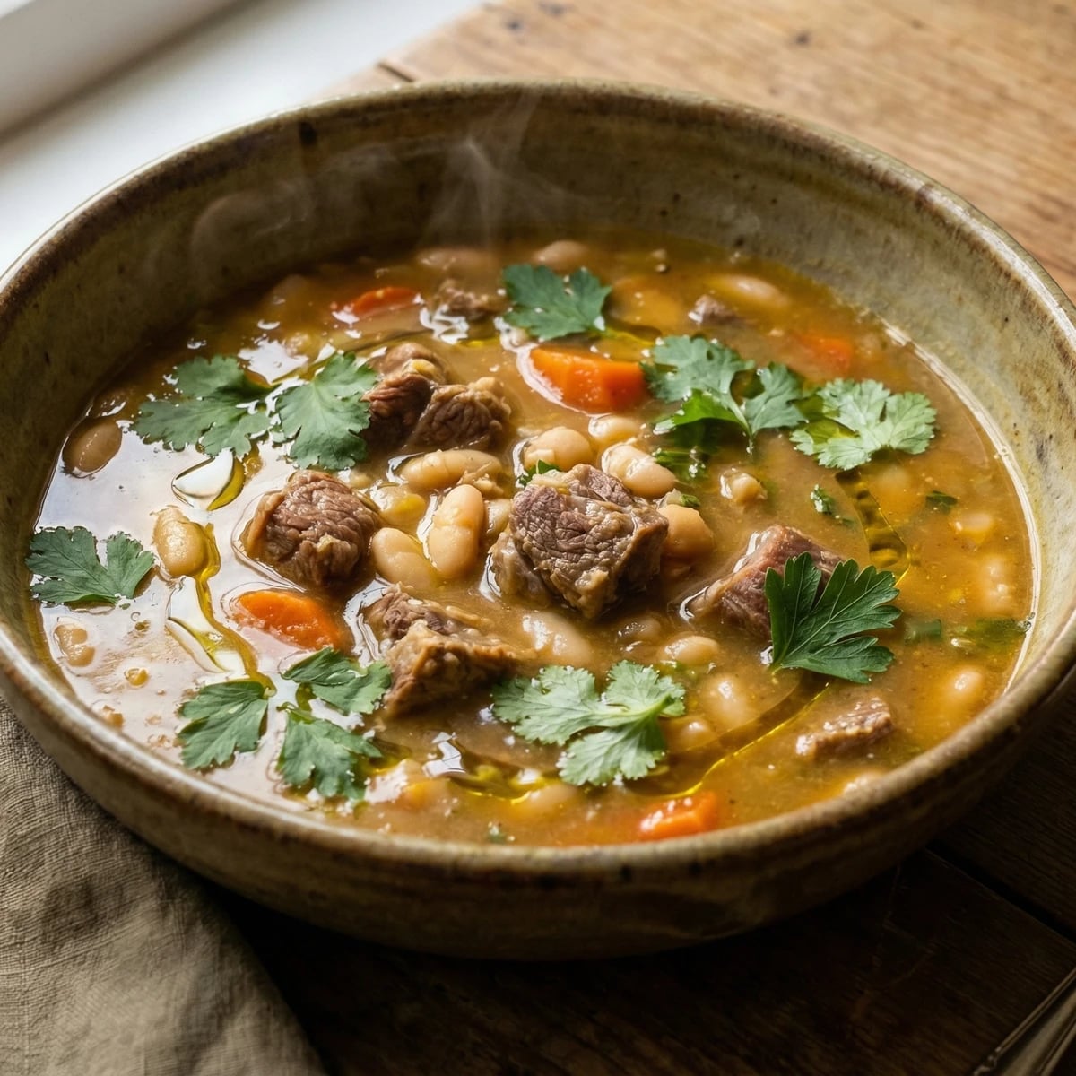 Lamb and White Bean Stew with Preserved Lemon