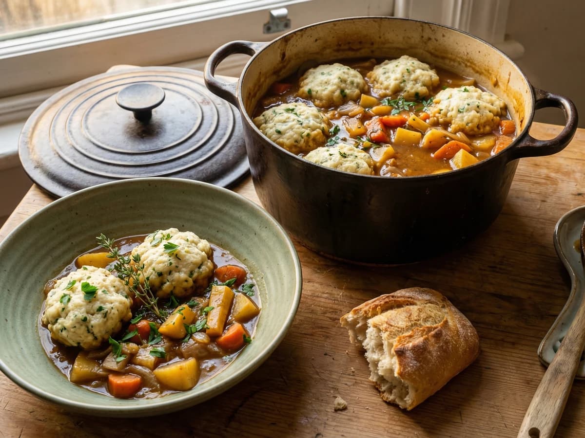 Root Vegetable Stew with Herb Dumplings - Chef Thomas