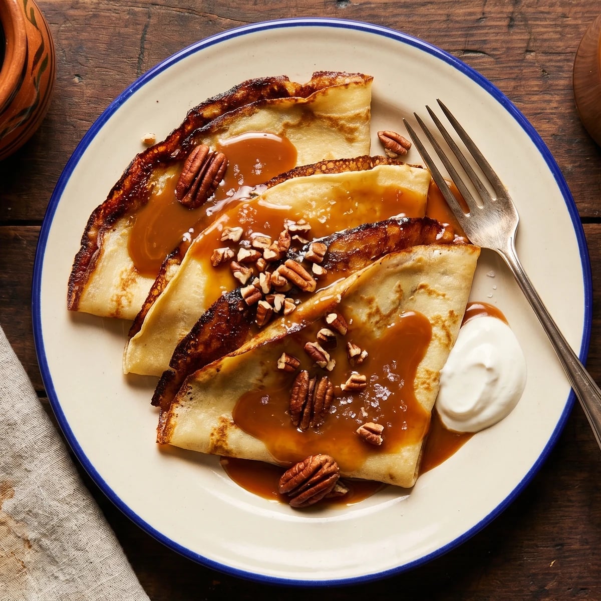 Crepas de Cajeta con Nuez