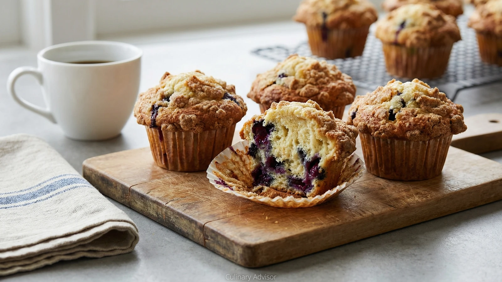 Bakery-Style Blueberry Muffins