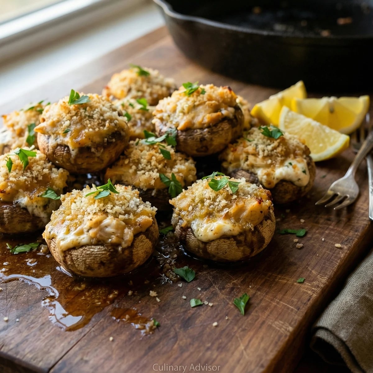 Cajun Crab-Stuffed Mushrooms