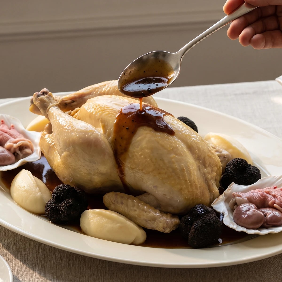 Poularde à la Lucullus