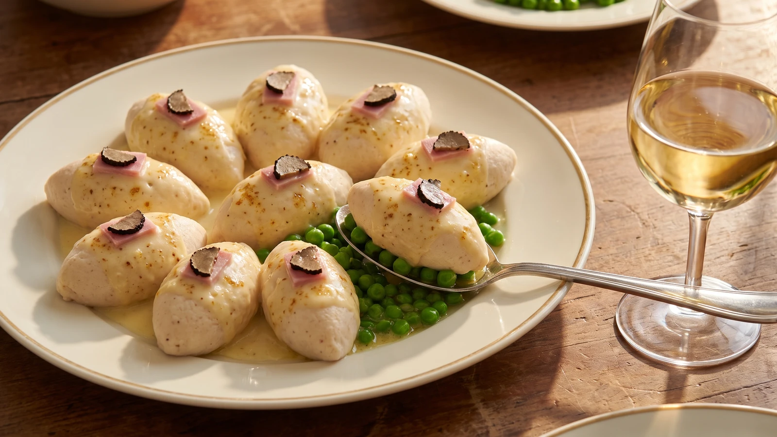 Mousselines de Jambon aux Petits Pois
