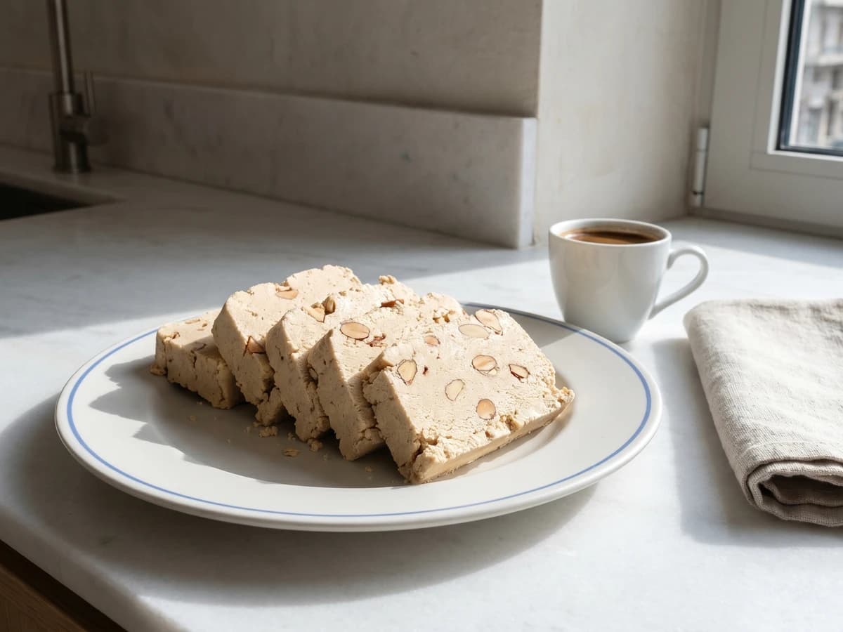 Macedonian Tahini Halva (Halvas Tahiniou, Χαλβάς Ταχινιού) - Chef Dimitra