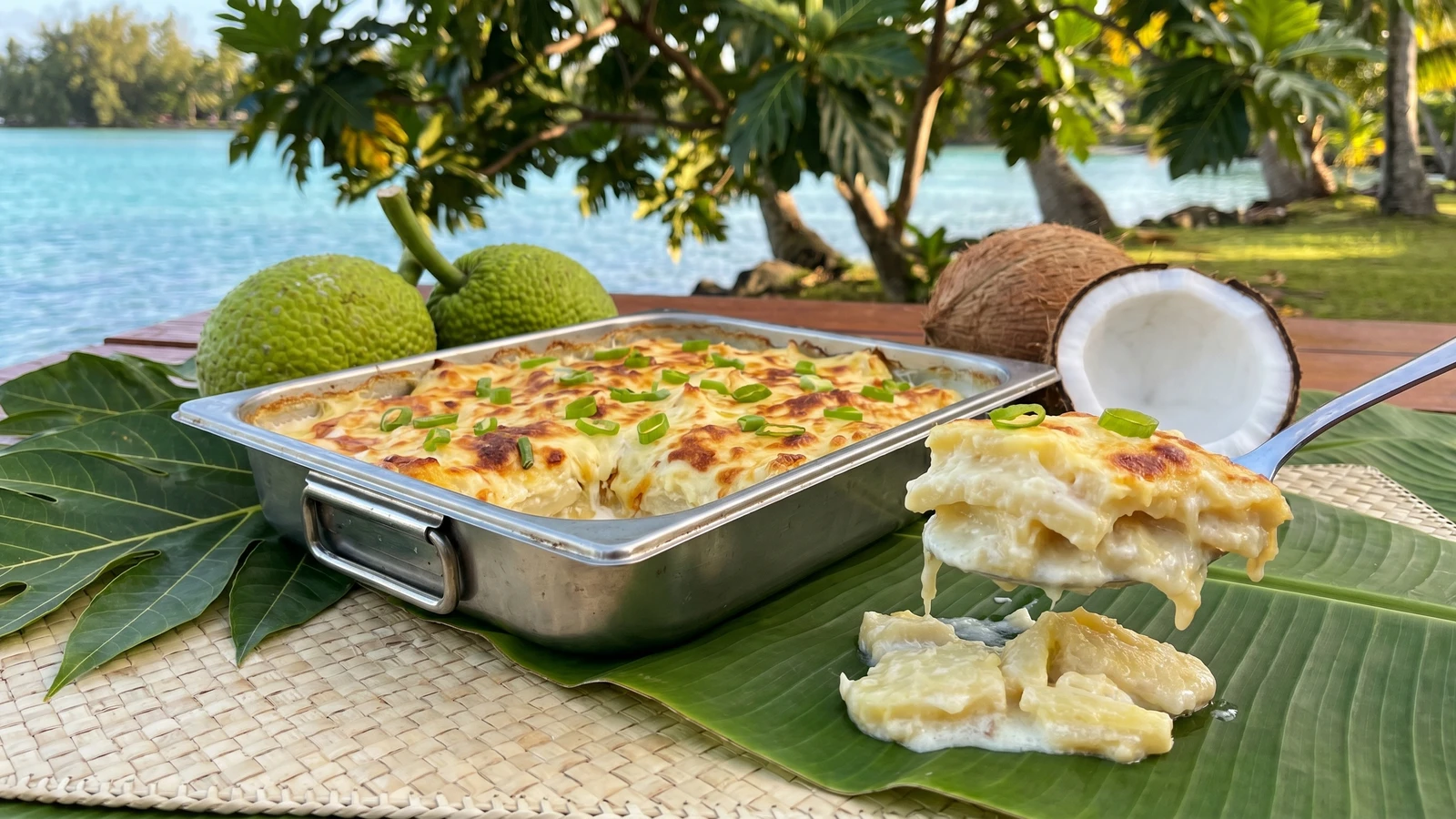 Gratin de ʻUru (Tahitian Breadfruit Gratin)