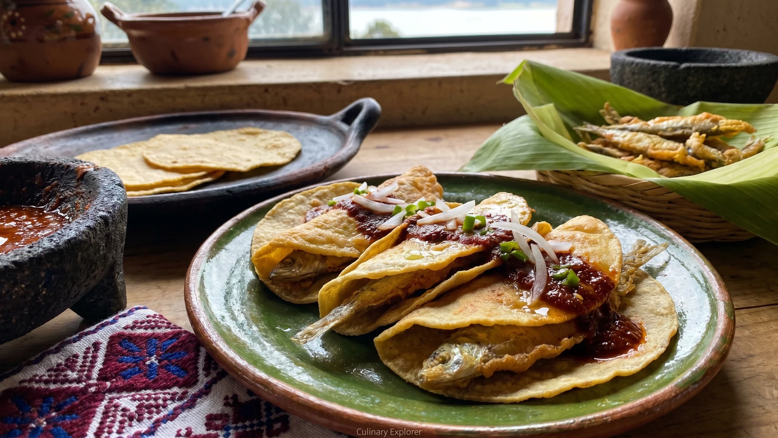 Tacos de Charales Capeados de Pátzcuaro