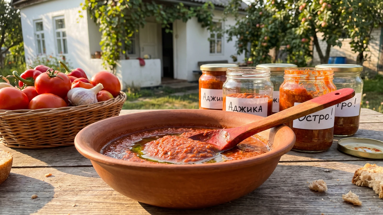Adzhyka po-Ukrainsky (аджика, tomato-pepper relish)