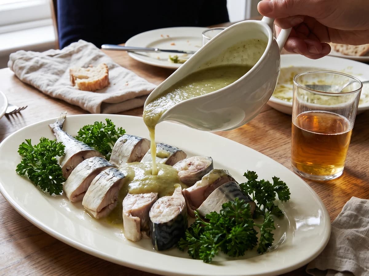 Maquereau Bouilli, Sauce aux Groseilles - Chef Juliette