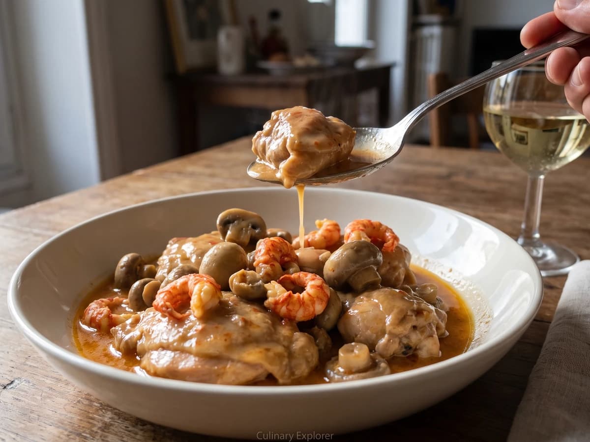 Fricassée de Poulet aux Écrevisses - Chef Juliette