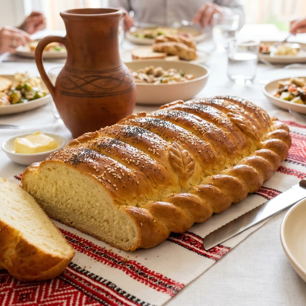 Lezhen (лежень, reclining wedding loaf)