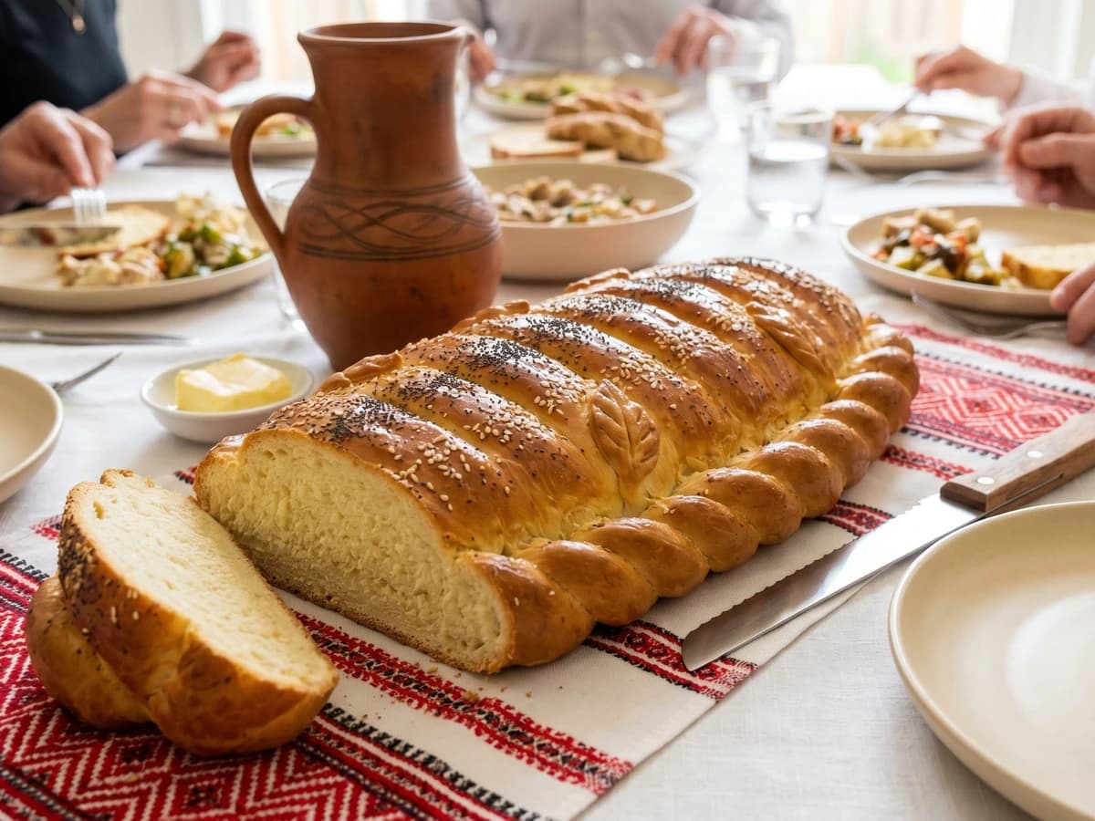 Lezhen (лежень, reclining wedding loaf) - Chef Lesia
