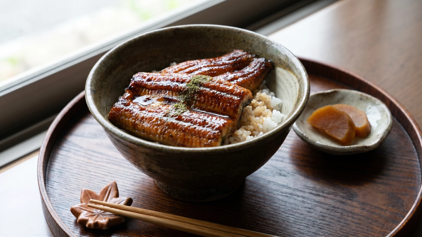 Unadon (うな丼, grilled eel over rice)