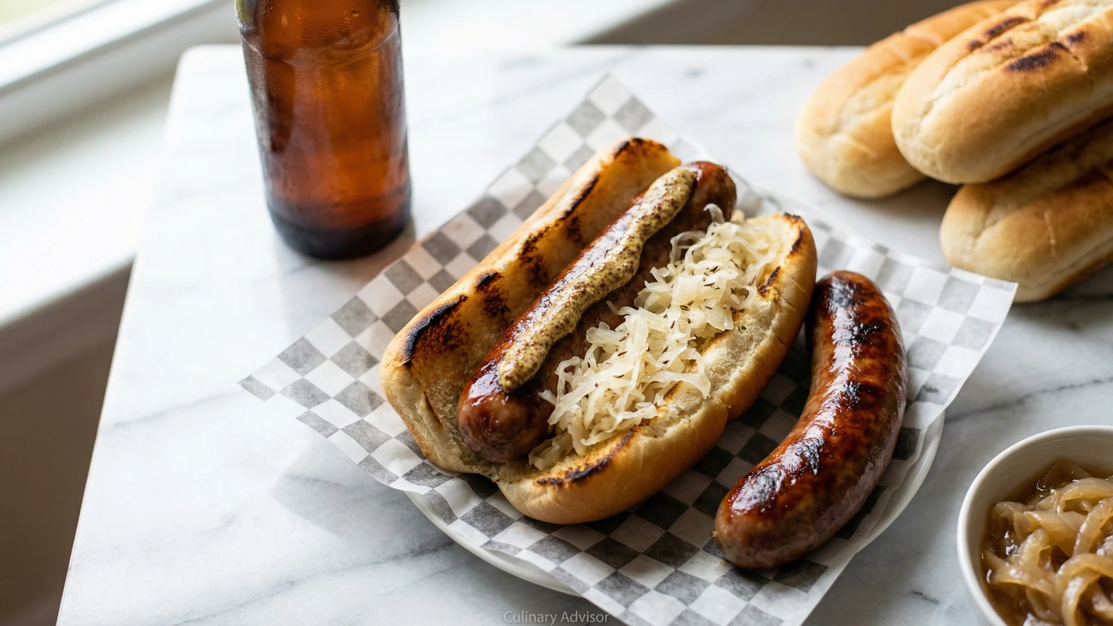 Wisconsin Bratwurst with Kraut