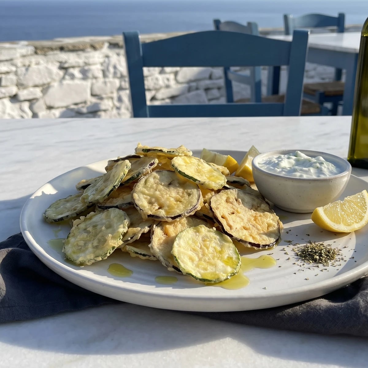 Cycladic Kolokithakia Tiganita (Κολοκυθάκια Τηγανητά)