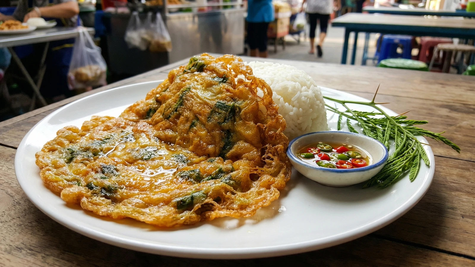 Southern Cha-Om Omelet (Kai Jiaw Cha-Om)