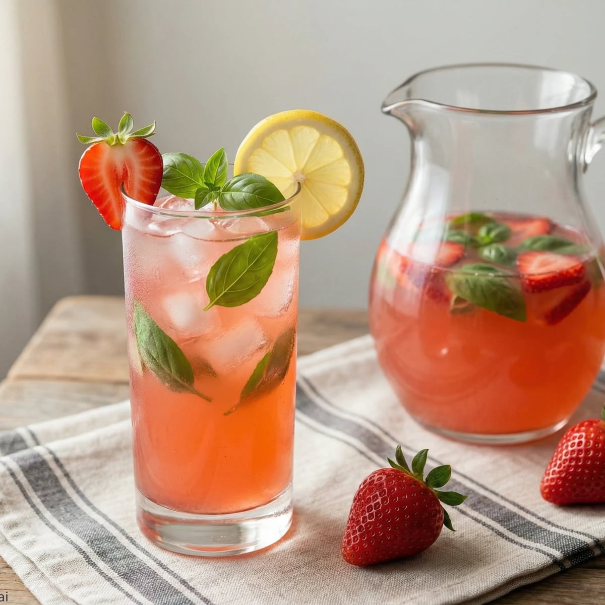 Strawberry Basil Lemonade