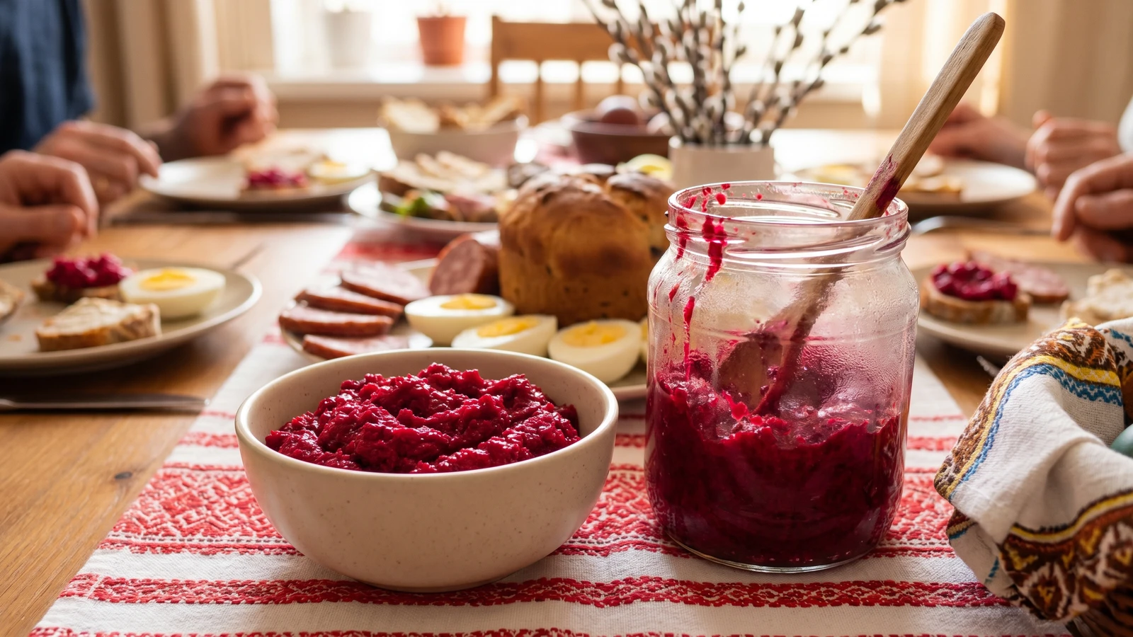 Khrin z Buryakom (хрін з буряком, beet-horseradish relish)