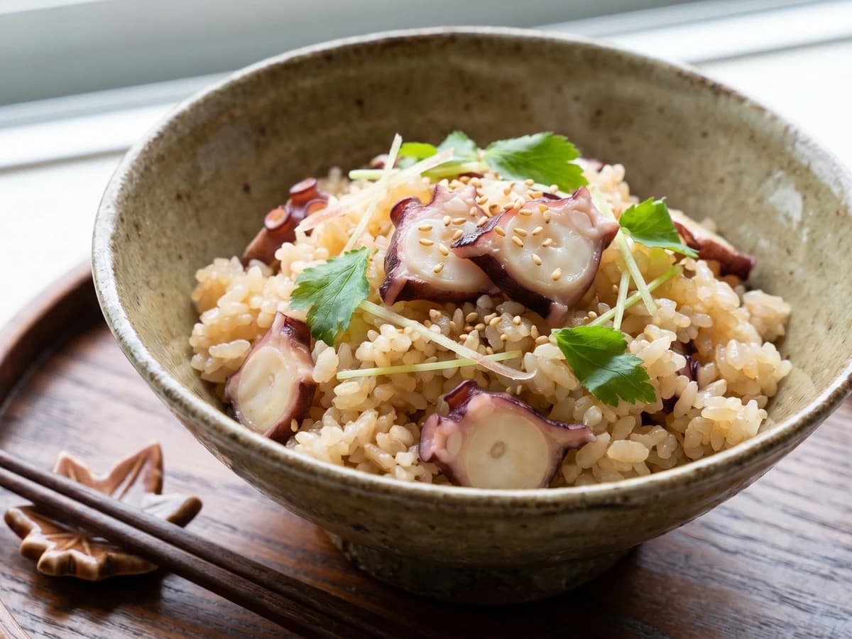 Tako-meshi (たこ飯, Setouchi octopus rice) - Chef Takumi
