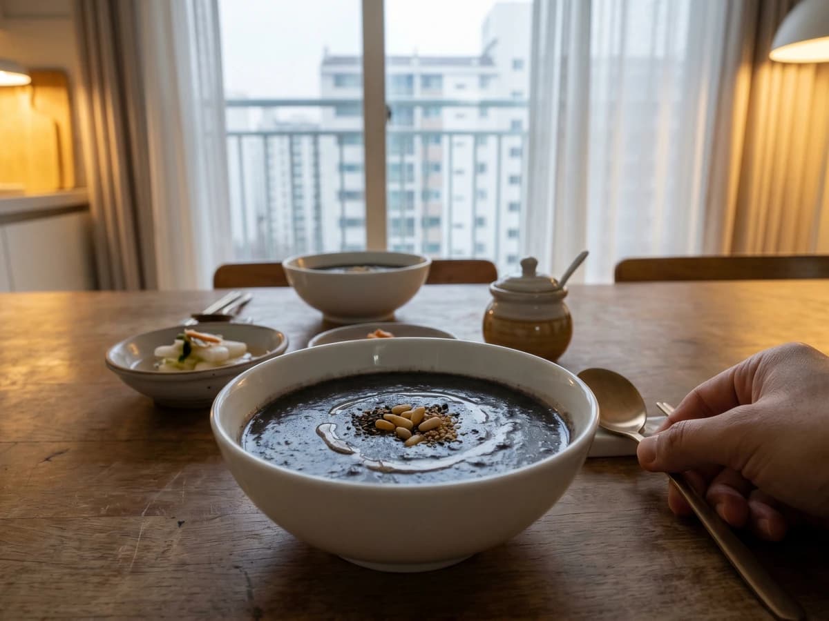 Heugimja-juk (Black Sesame Porridge)