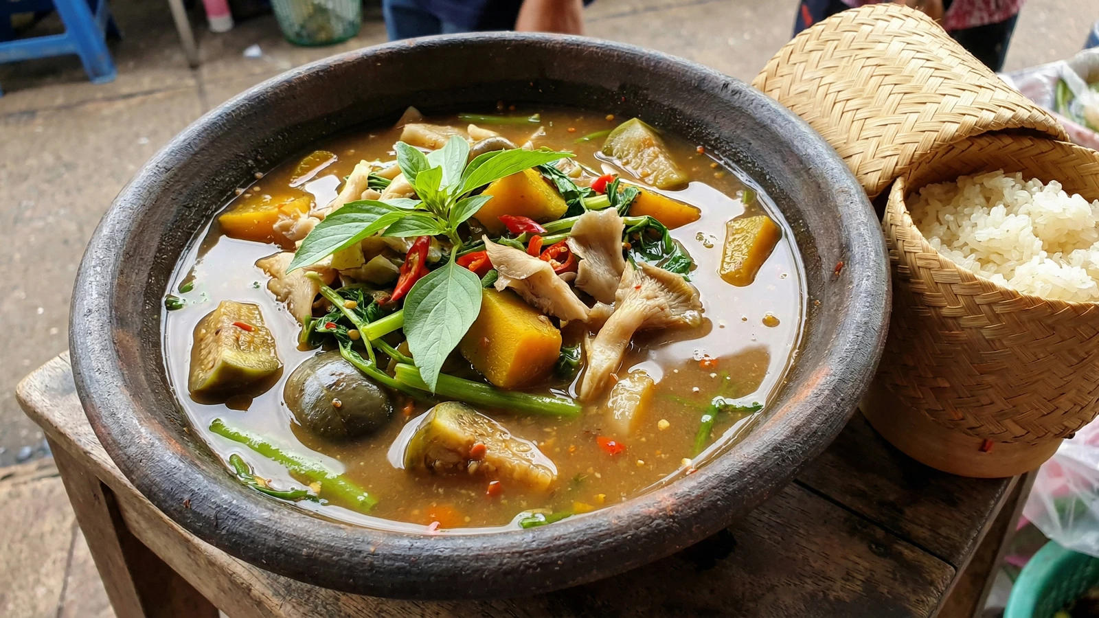 Fermented Fish Vegetable Stew (Gaeng Pla Ra)