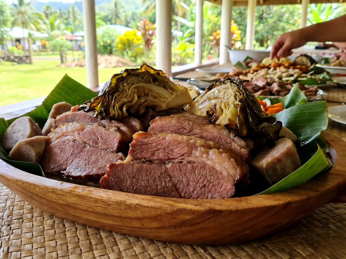 Povi Masima (Sāmoan Salted Beef with Cabbage) - Chef Makoa
