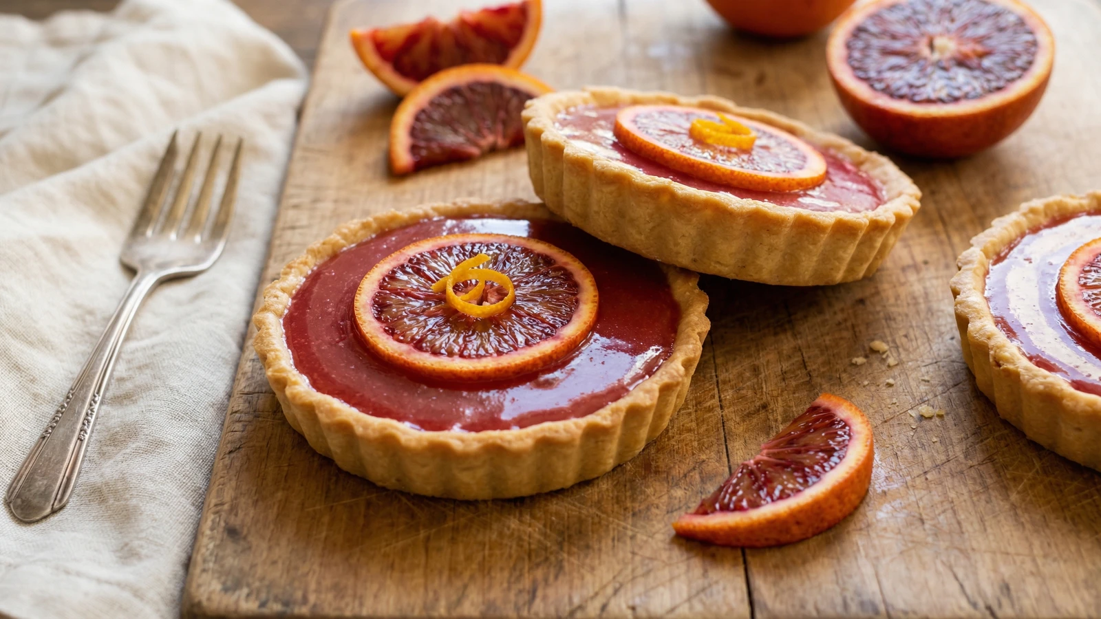 Blood Orange Curd Tartlets