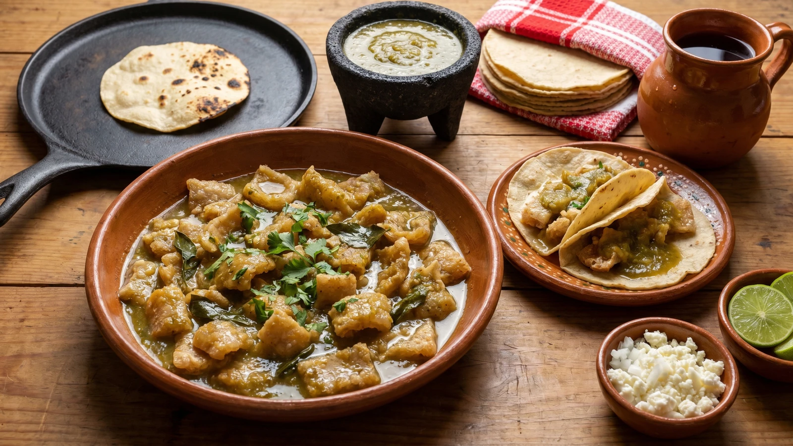 Tacos de Chicharrón en Salsa Verde