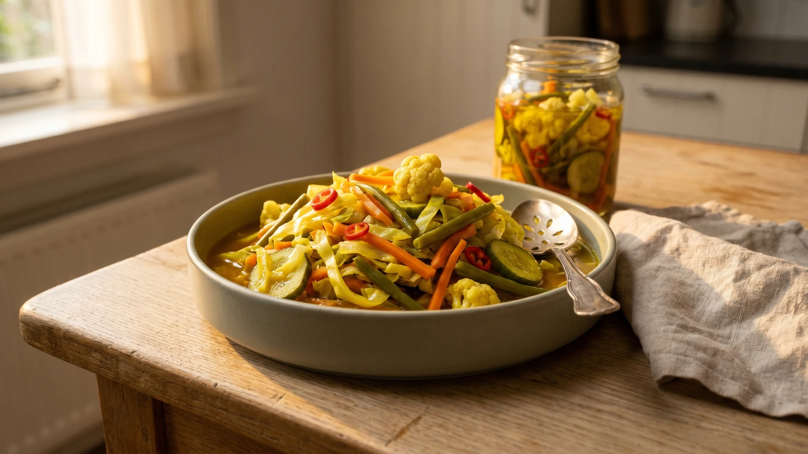 Atjar Tjampoer (Indo-Dutch Mixed Pickle)