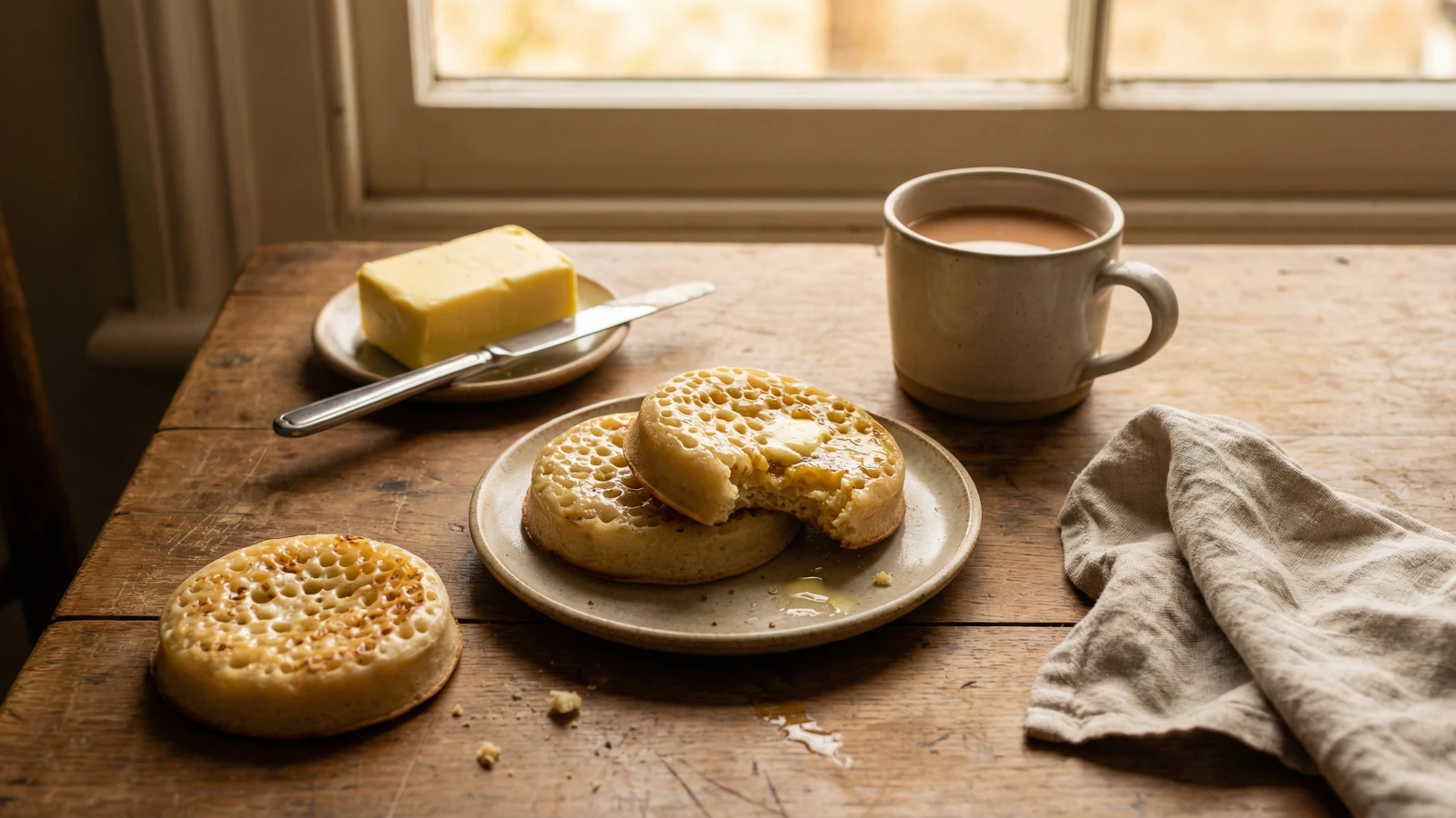 Crumpets with Butter