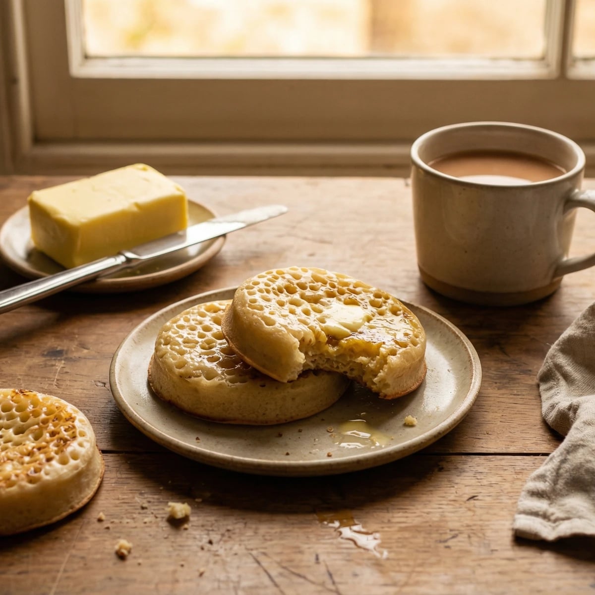 Crumpets with Butter