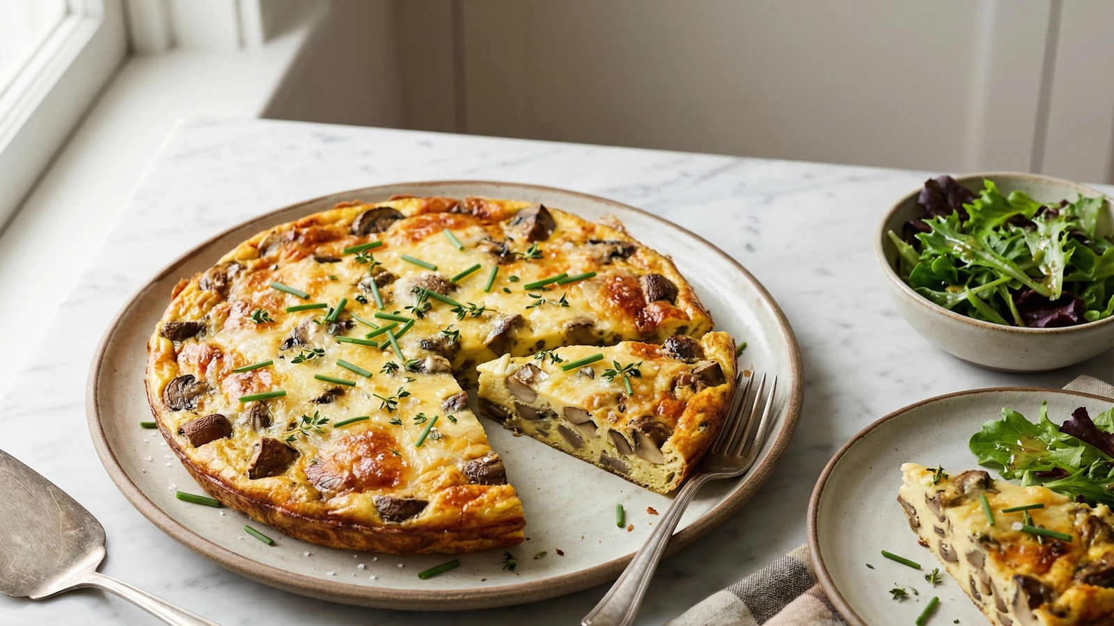 Mushroom and Gruyère Frittata