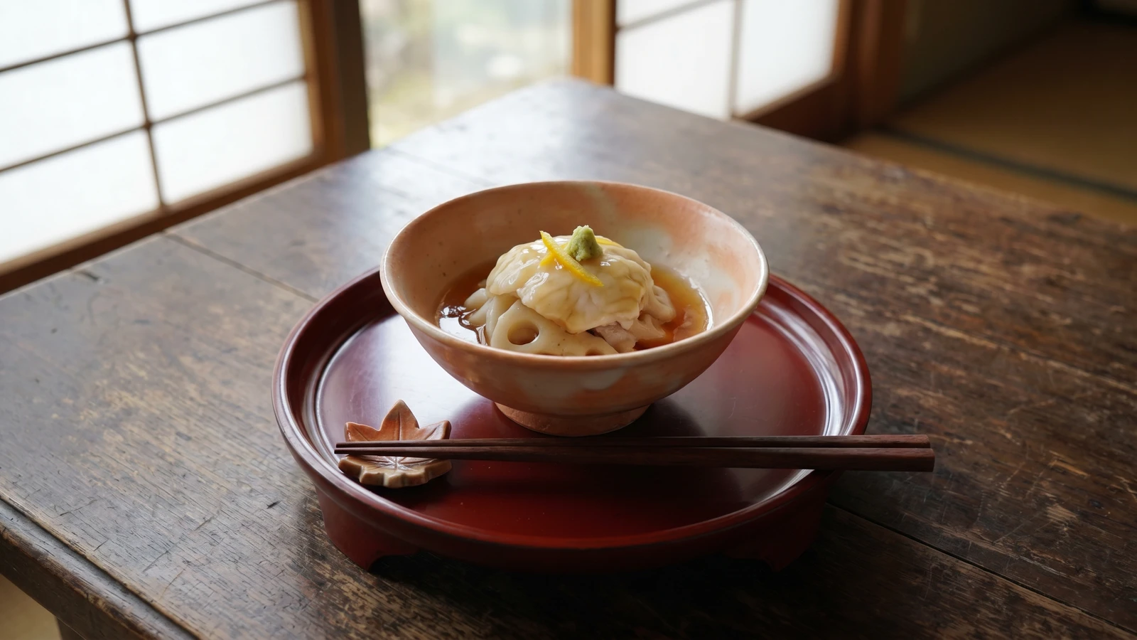 Lotus-Root Steamed Fish (蓮蒸し, Hasumushi)