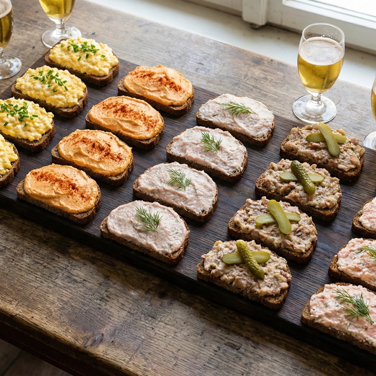 Trześniewski Brötchen (Viennese Mini Open-Faced Sandwiches)