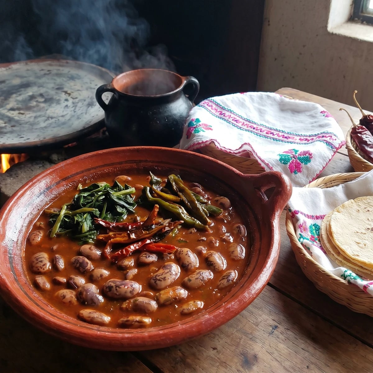 Frijoles Ayocotes Purépechas Guisados