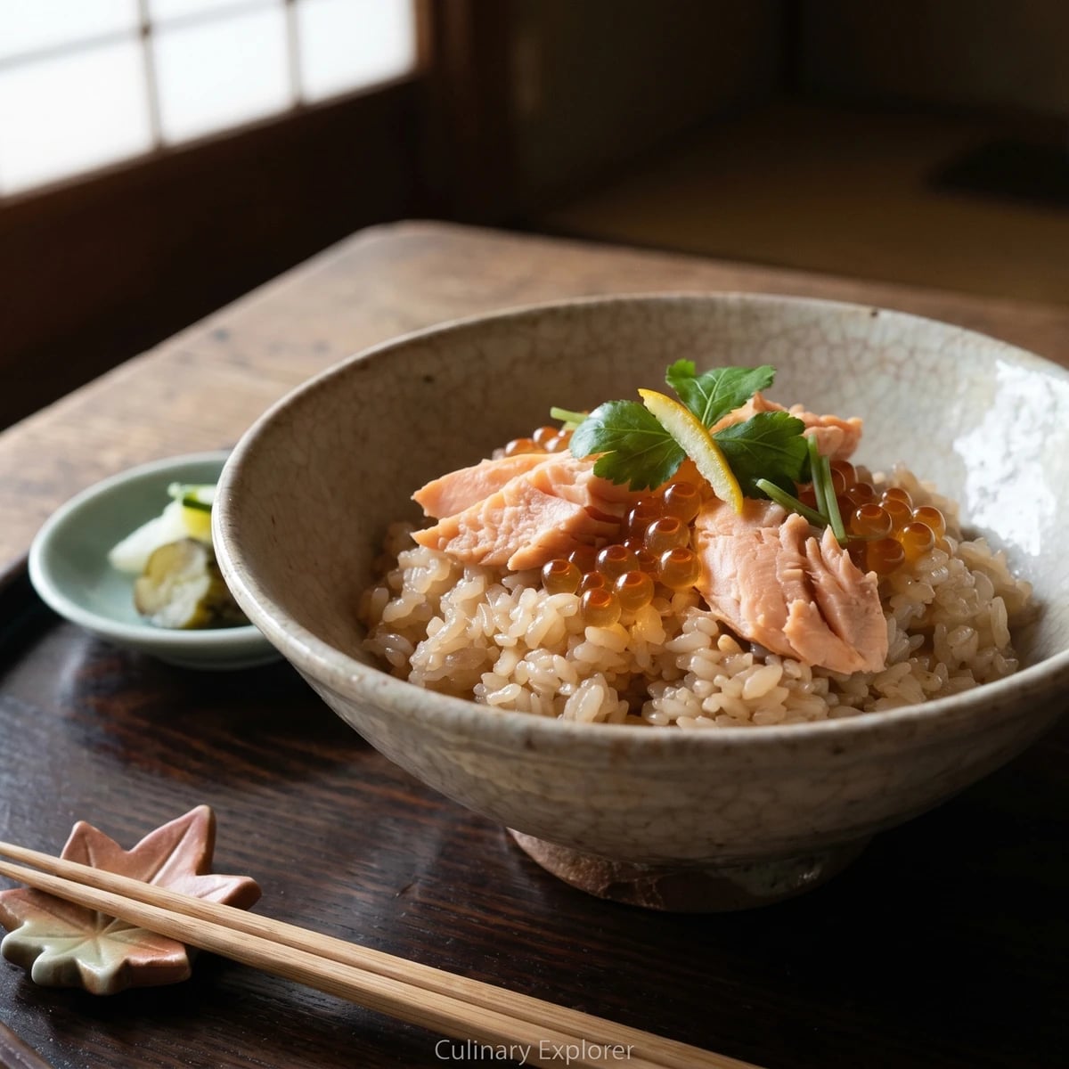 Salmon and Roe Rice (はらこ飯, Harako-meshi)