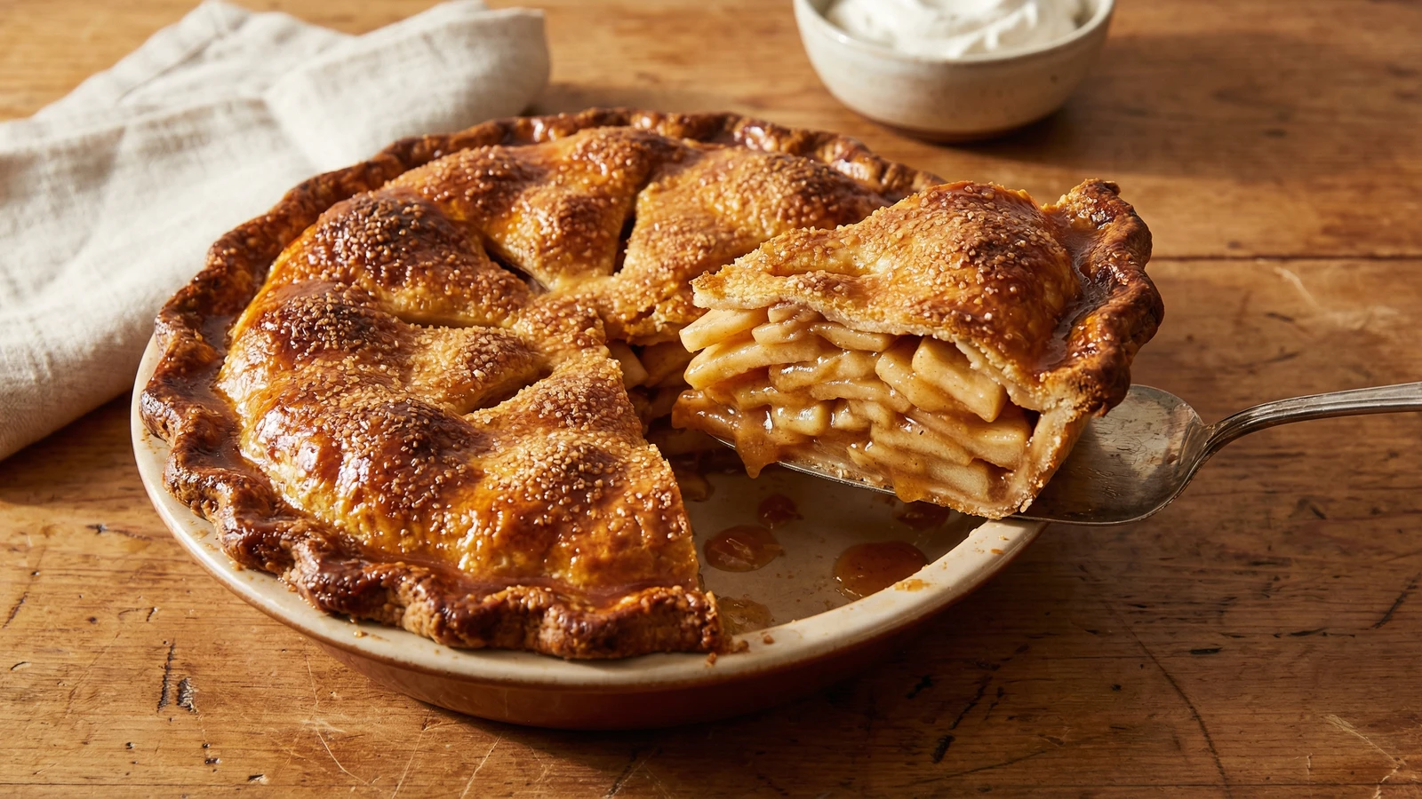 Deep-Dish Apple Pie with Cider Glaze