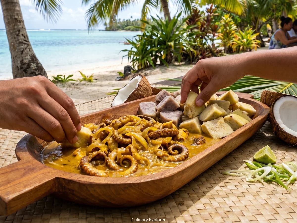 Eke Takare (Cook Islands Curried Octopus) - Chef Makoa