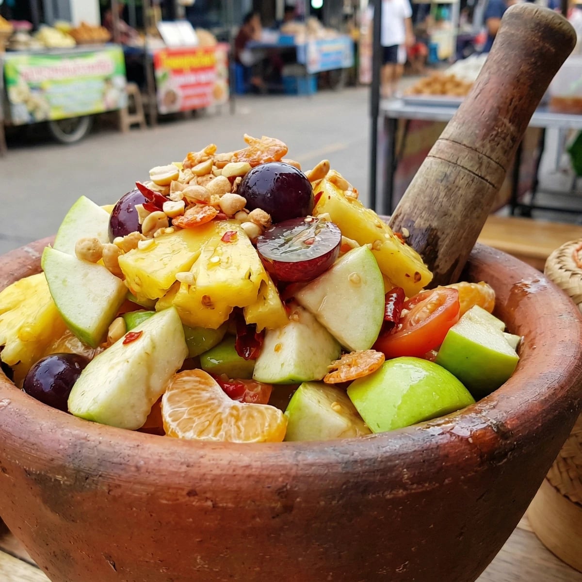 Fruit Pounded Salad (Tam Ponlamai)