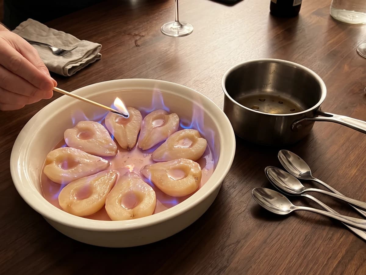Poires au Rhum - Chef Juliette