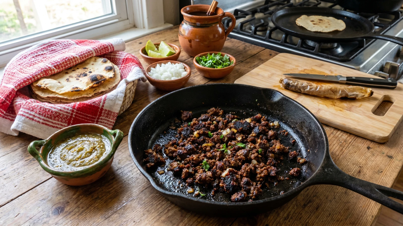Moronga Frita con Salsa Verde