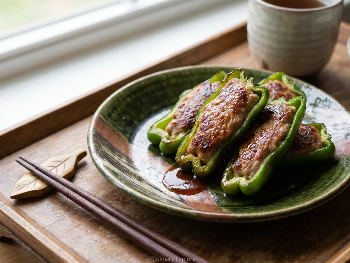 Meat-Stuffed Green Peppers (ピーマンの肉詰め, Piiman no Nikuzume)