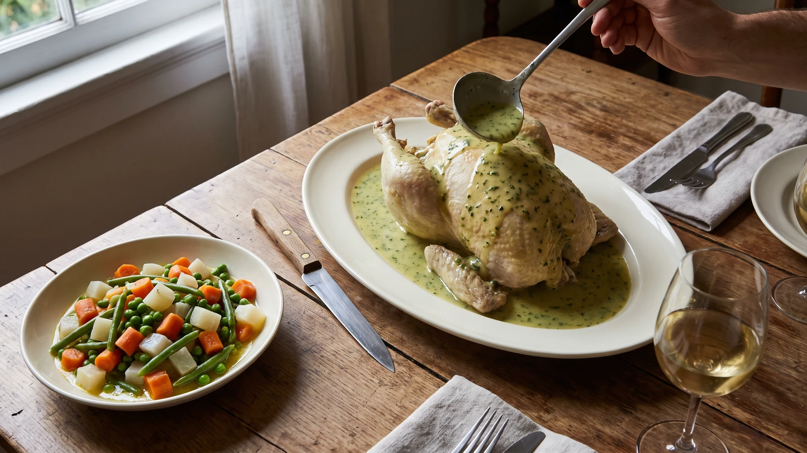 Poularde à la Chivry
