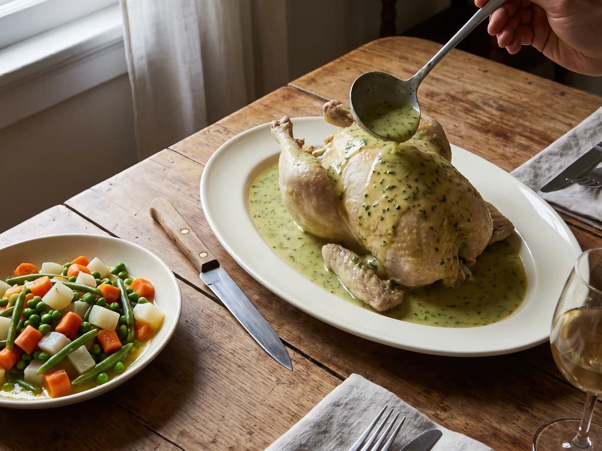 Poularde à la Chivry - Chef Juliette