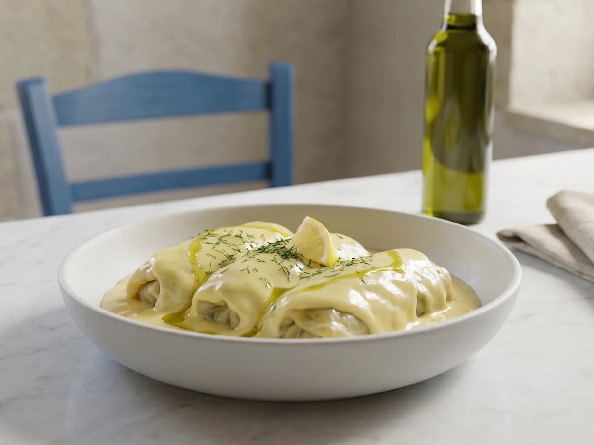 Epirote Avgolemono Sauce (Αυγολέμονο Ηπείρου) - Chef Dimitra