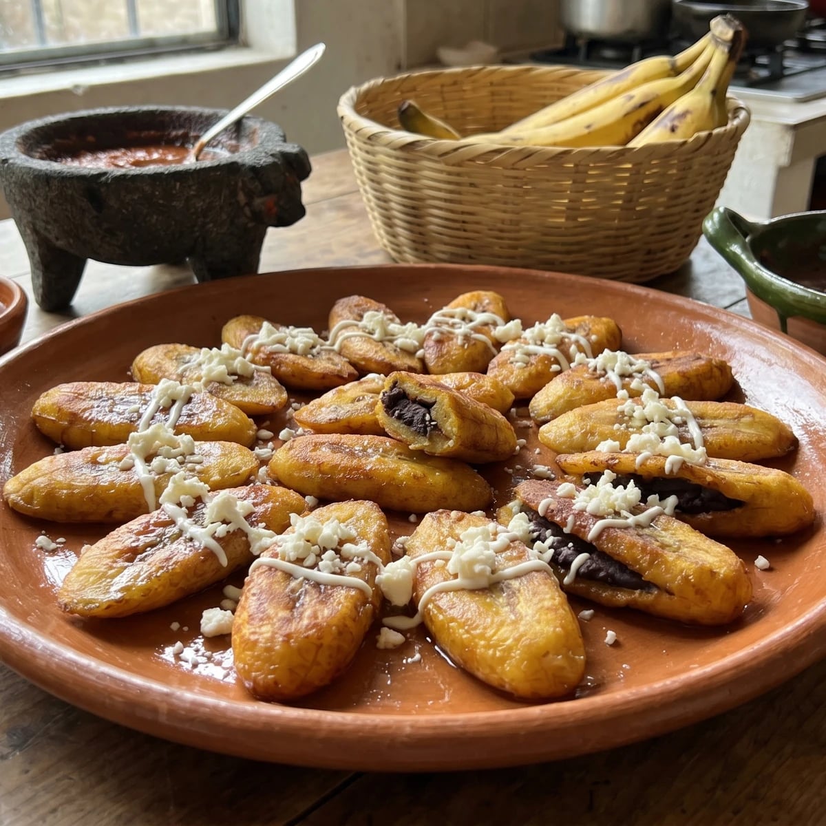 Plátanos Rellenos de Frijol Guerrerenses