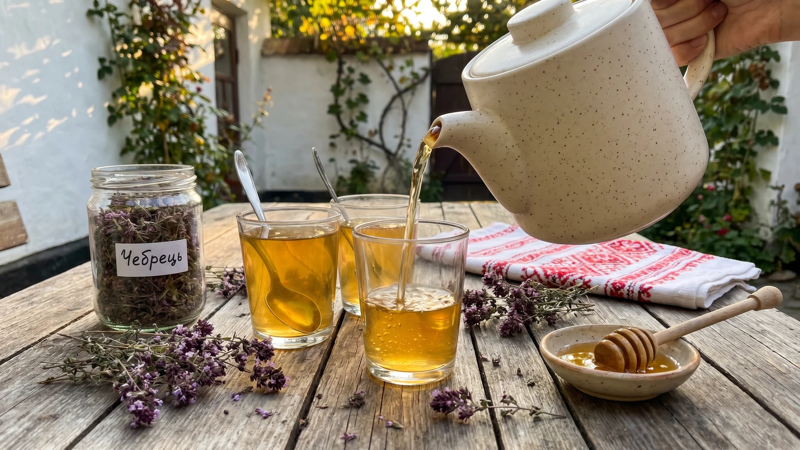 Chai z Chebretsiu (чай з чебрецю, thyme infusion)