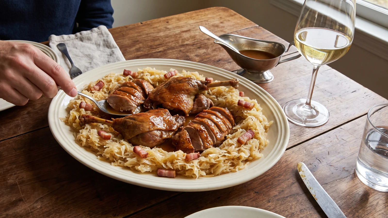 Caneton Nantais à la Choucroûte