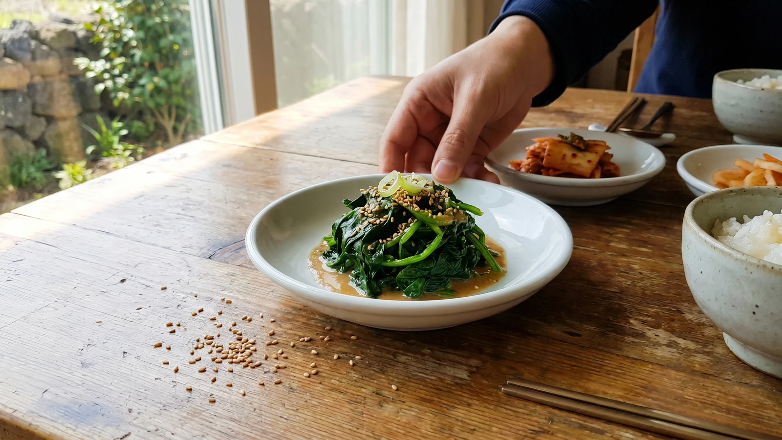 Yuchae-namul (Seasoned Rapeseed Greens)
