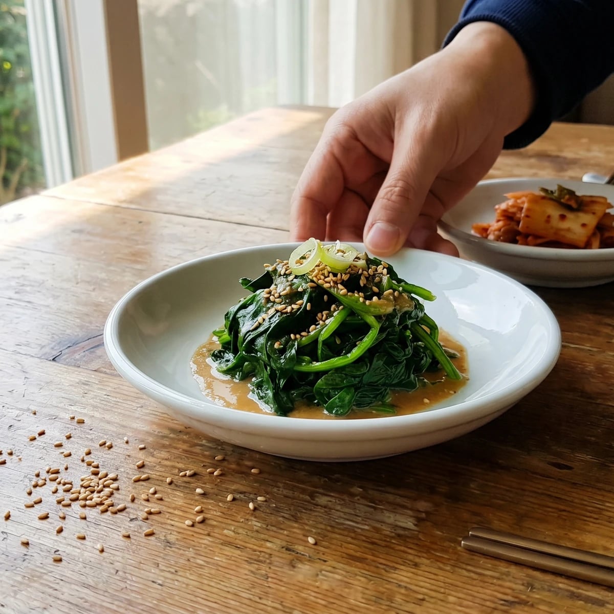 Yuchae-namul (Seasoned Rapeseed Greens)