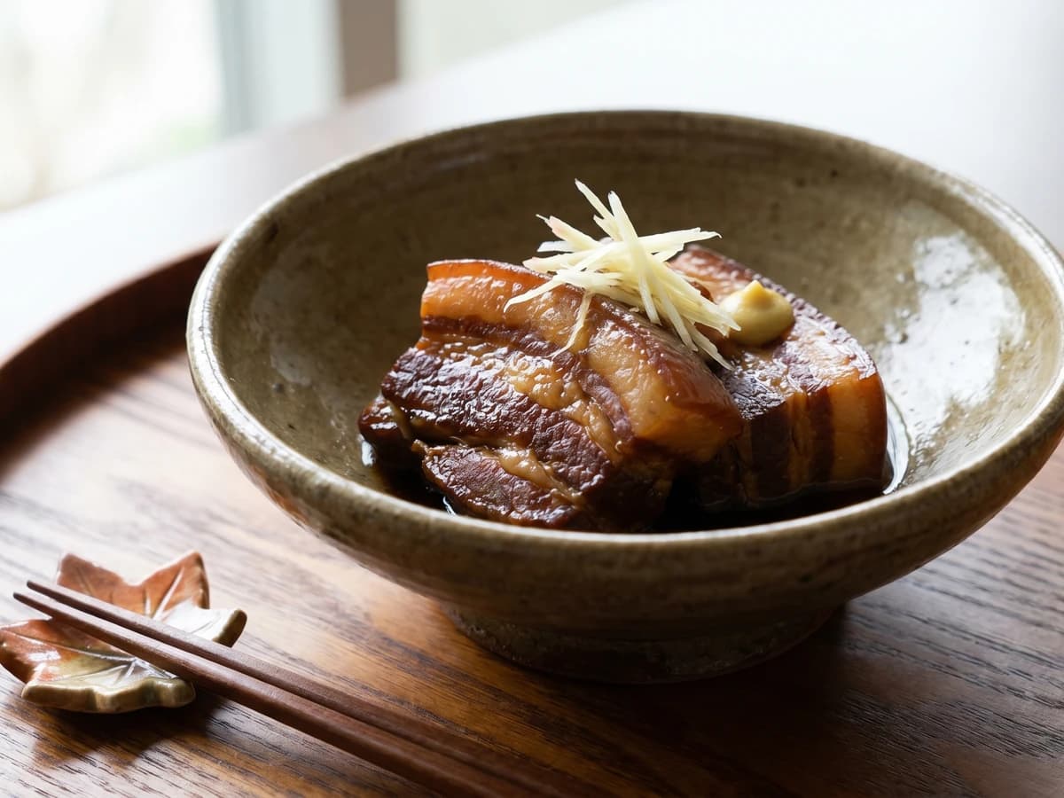 Okinawan Braised Pork Belly (ラフテー, Rafutē) - Chef Takumi